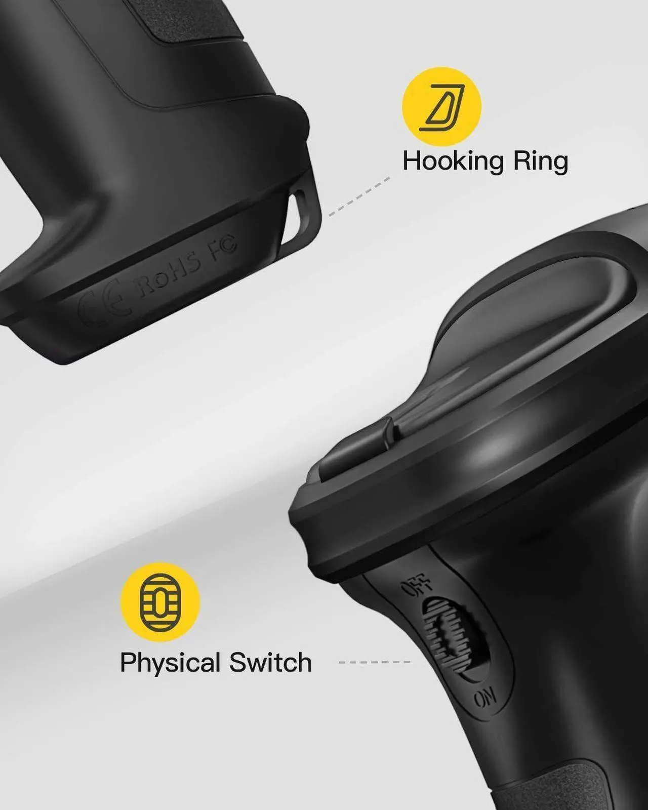 Alt view image 6 of 6 - Inateck Wireless Barcode Scanner Barcode Reader 2.4GHz 35M Range Auto Scanning