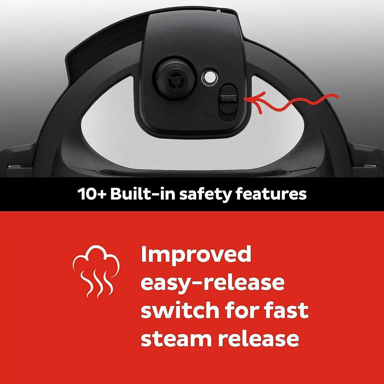 Alt view image 4 of 7 - Instant Pot Duo Plus 9-in-1 Electric Pressure Cooker, Slow Cooker, Rice Cooker, Steamer, Sauté, Yogurt Maker, Warmer & Sterilizer, Includes Free App with over 1900 Recipes, Stainless Steel, 6 Quart