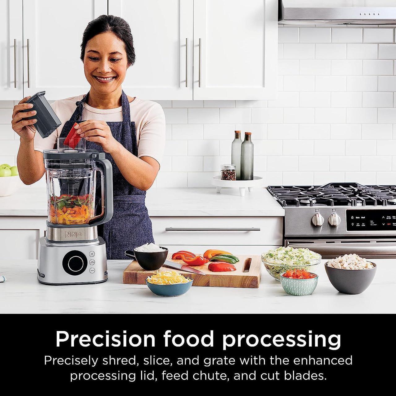 Alt view image 4 of 7 - Ninja Foodi Power Blender Ultimate System with 72 oz Blending & Food Processing Pitcher, XL Smoothie Bowl Maker and Nutrient Extractor* & 7 Functions, Silver