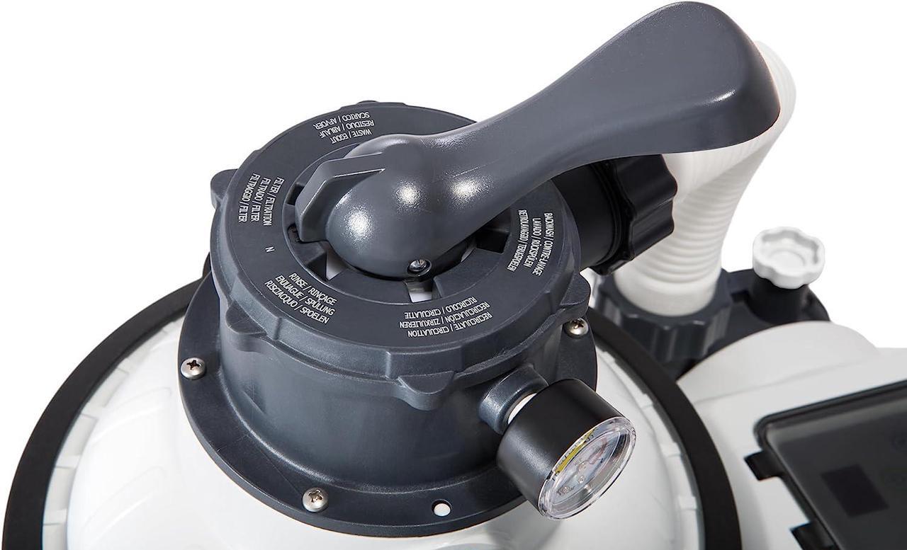 Alt view image 4 of 6 - INTEX 26651EG SX3000 Krystal Clear Sand Filter Pump for Above Ground Pools, 16in, Light gray