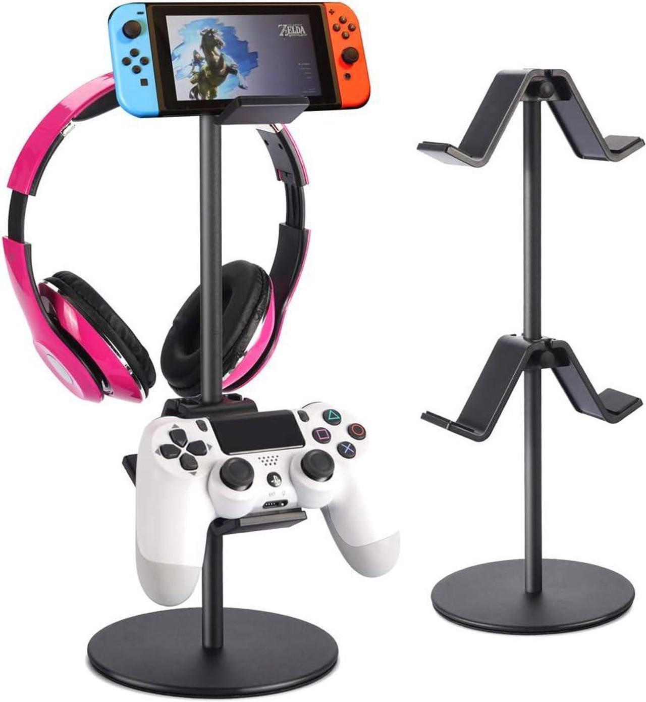 Controller Holder, fes Game Controller Stand Holder Storage Organizer Gamepad with Multiple Adjustable Height and Direction Brackets Compatible for Xbox ONE 360 Switch PS4 STEAM PC Nintendo Stander