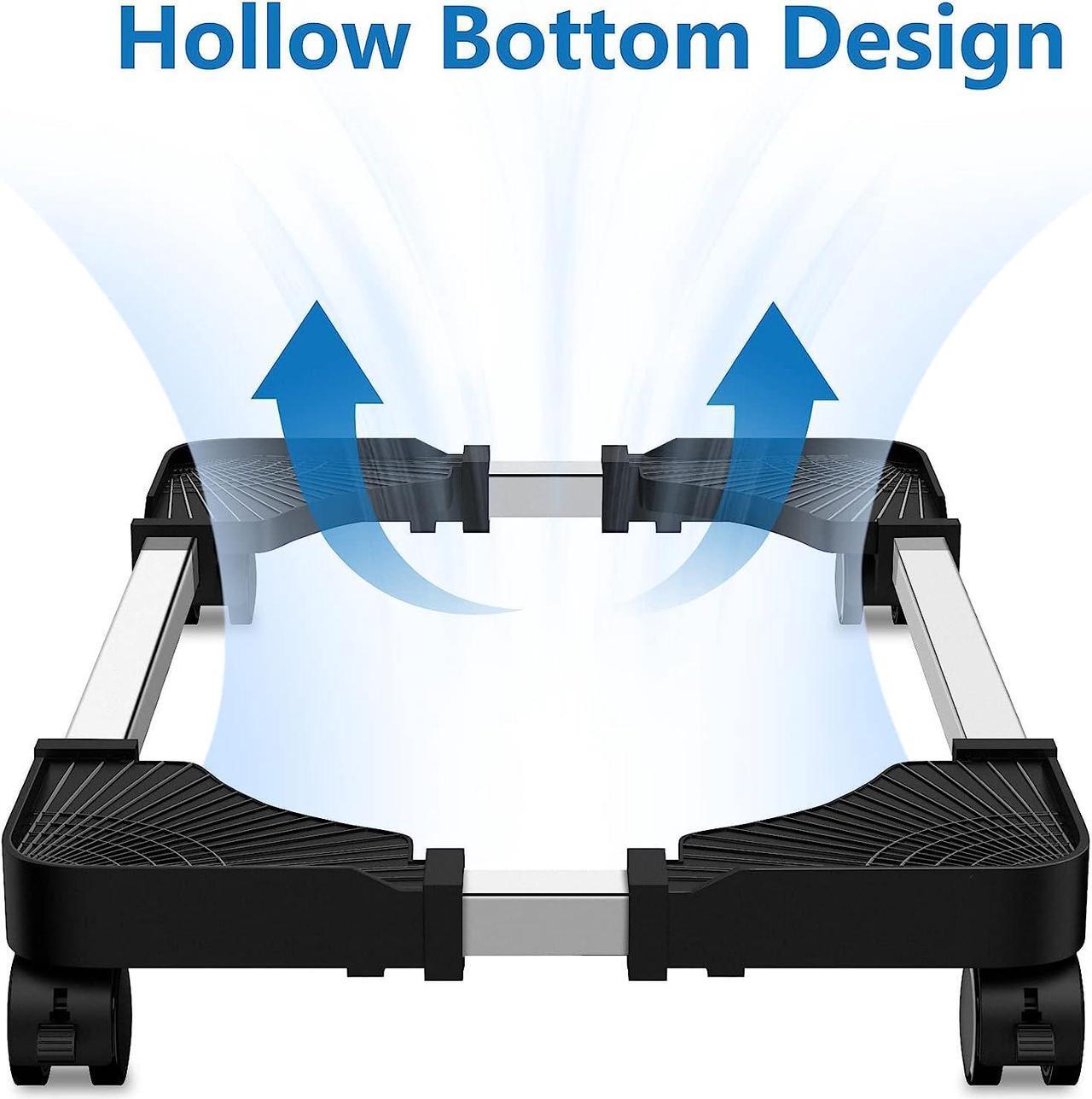 Alt view image 6 of 7 - Computer Tower Stand - Adjustable PC Stand for Most Desktop Towers - Elevate and Organize Your Computer Tower with Desktop Stand - Mobile CPU Stand PC Holder PC Cart PC Riser for Gamers and Students