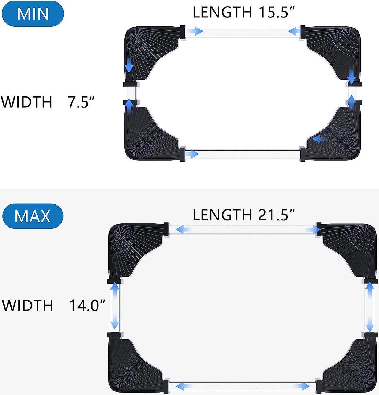 Alt view image 5 of 7 - Computer Tower Stand - Adjustable PC Stand for Most Desktop Towers - Elevate and Organize Your Computer Tower with Desktop Stand - Mobile CPU Stand PC Holder PC Cart PC Riser for Gamers and Students