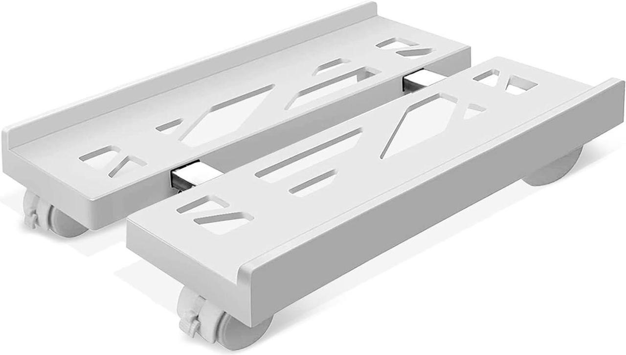 Main image of Computer Tower Stand, Adjustable CPU Stand Cart, Mobile PC Stand with Rolling Casters, CPU Raise Fits Most PC Gaming Office Desk Accessories - White