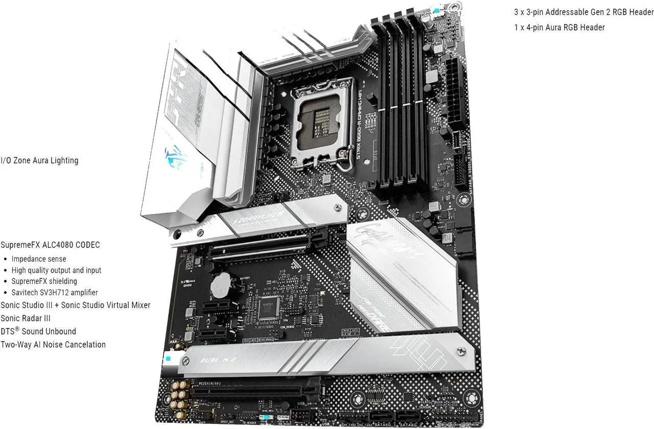 Alt view image 6 of 7 - ASUS ROG Strix B660-A Gaming WiFi DDR5 LGA 1700(Intel 12th Gen) ATX Gaming Motherboard(PCIe 5.0,12+1 Power Stages,WiFi 6, 2.5 Gb LAN, 3xM.2 Slots,PCIe 4.0 NVMe® SSD Support, USB 3.2 Gen 2x2 Type-C)