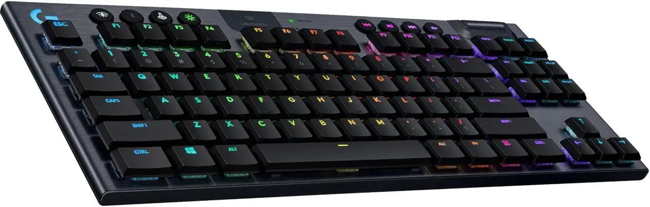 Alt view image 2 of 5 - Logitech G913 TKL Lightspeed Wireless Ultra-thin Mechanical Gaming Keyboard, GL-T Brown Switch Low Profile Switch Options, Lightsync RGB, G Key Programmable (Tactile Quiet)