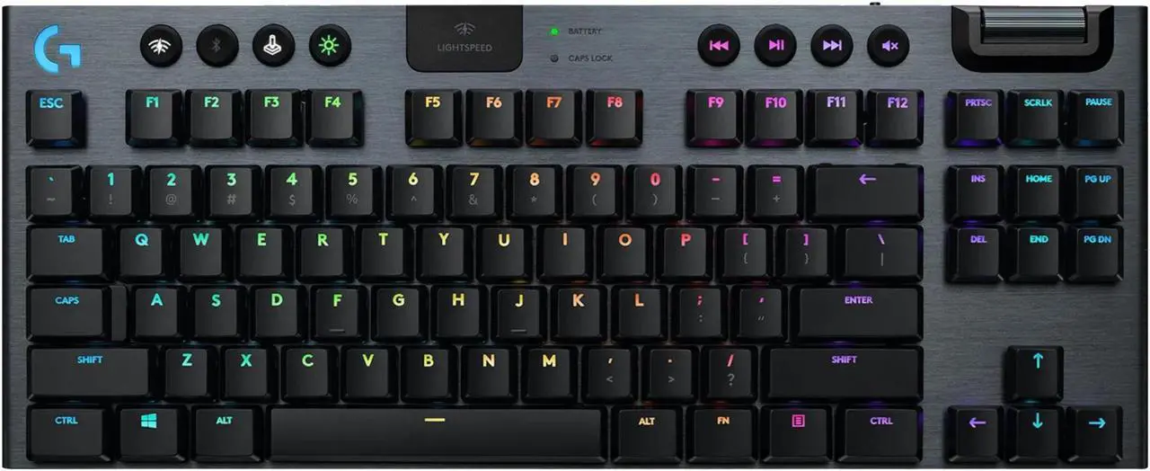 Main image of Logitech G913 TKL Lightspeed Wireless Ultra-thin Mechanical Gaming Keyboard, GL-T Brown Switch Low Profile Switch Options, Lightsync RGB, G Key Programmable (Tactile Quiet)