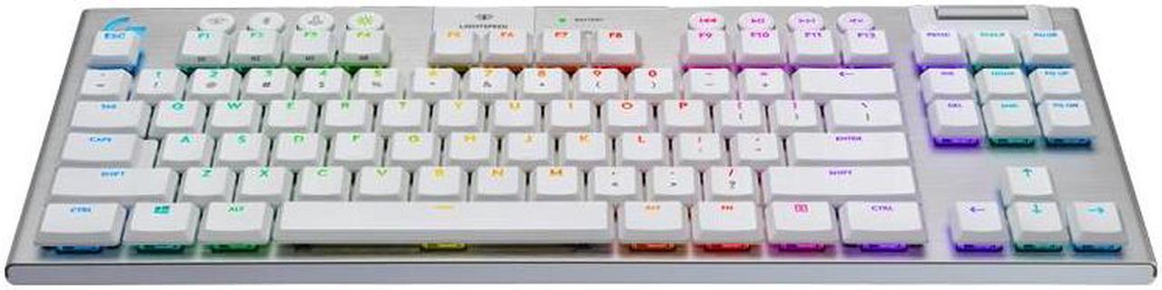 Alt view image 2 of 2 - Logitech G913 TKL Lightspeed Wireless Ultra-thin Mechanical Gaming Keyboard, GL-T Brown Switch Low Profile Switch Options, Lightsync RGB, G Key Programmable (Tactile Quiet) - White