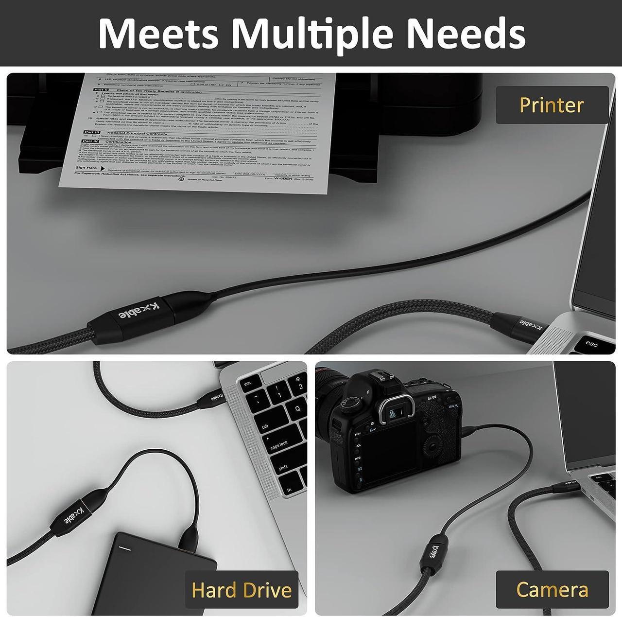 Alt view image 6 of 7 - USB 3.0 Active Extension Cable 50 ft. Type A Male to Female Extender Cord, USB Repeater Cable with 3 Signal Boosters & USB Power Supply, for Laptop, Hard Drive, Printer, Webcam, Xbox, VR, PS4