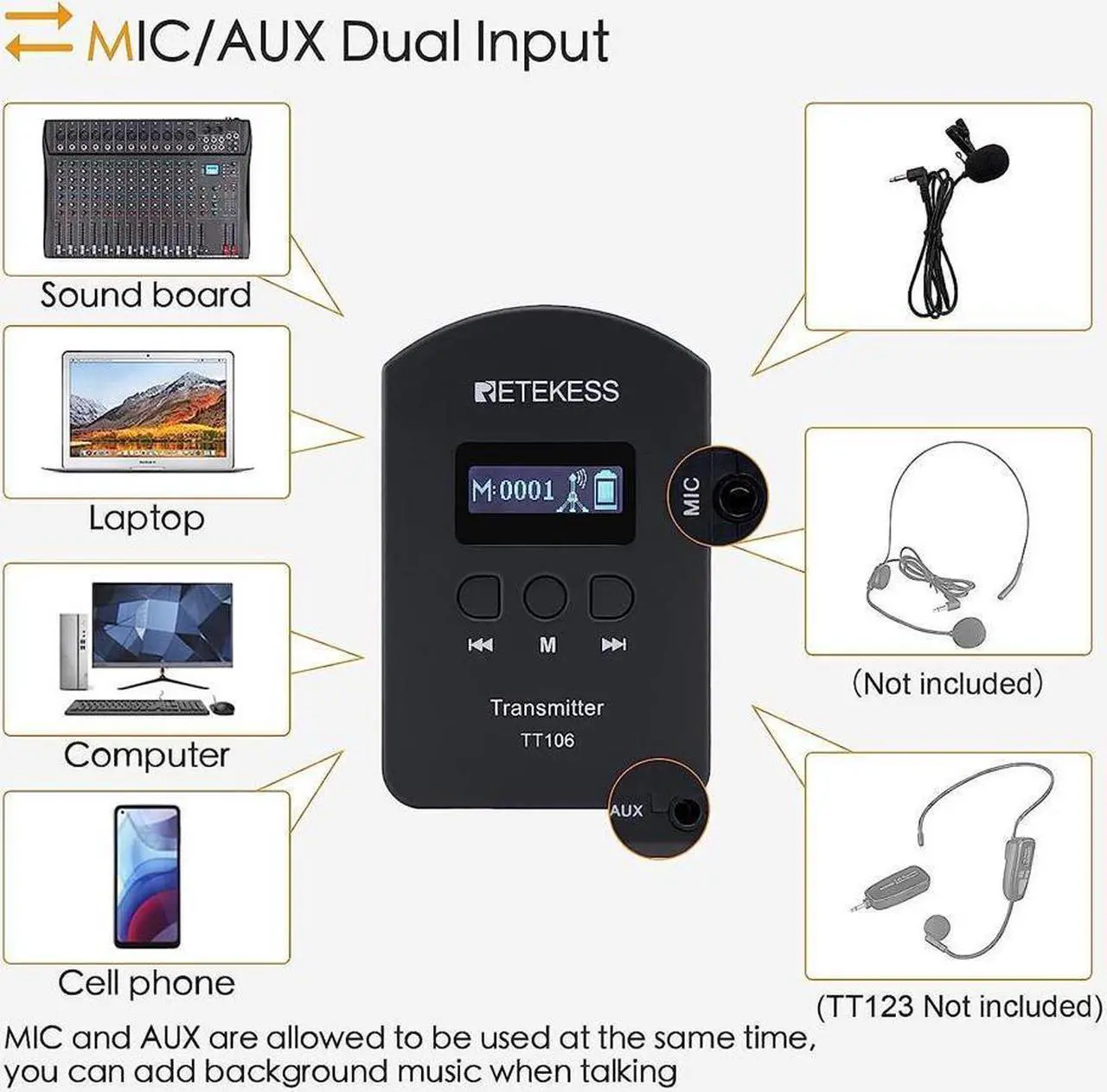 Alt view image 5 of 7 - Case of 2 Transmitters 30 Receivers 1 Charging Case,Retekess TT106,Wireless Tour Guide System,492ft,Church Translation System,Language Translator for Church Service(Need Interpreter)