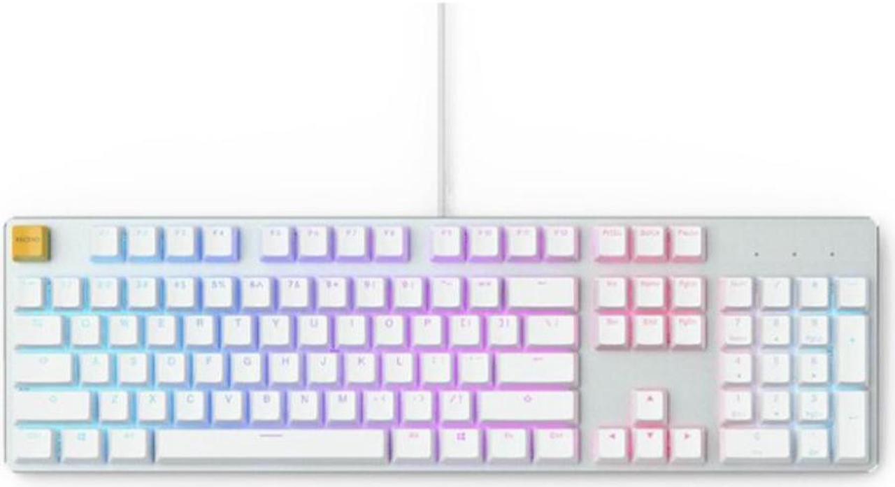 Glorious Modular Mechanical Gaming Keyboard - Full Size (104 Key) - RGB LED Backlit, Brown Switches, Hot Swap Switches (White)