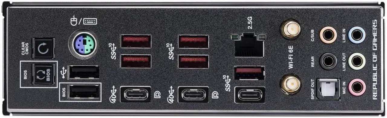 Alt view image 5 of 7 - ASUS ROG CROSSHAIR X670E GENE (AM5, AMD X670,micro-ATX ,DDR5, 3 x M.2 slots 4 x SATA
6Gb/s ports, 2.5Gb Ethernet ,Wi-Fi 6E, USB 3.2 Gen 2 Type-C USB4, EZ Flash ,Aura Sync )