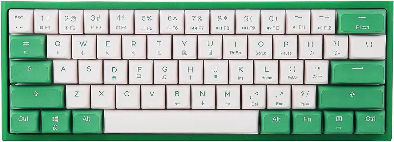 Forest Green 61Keys Pro Mini RGB Tri-Mode Hot-swap Mechanical Keyboard,60% Compact Bluetooth 5.0/2.4G/Type-C Keyboard XDA PBT Keycaps Gateron Red Switch Gaming Keyboard for PC Mac Gamer