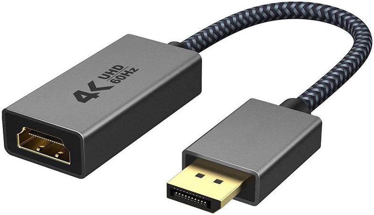 Main image of Active DisplayPort to HDMI Adapter, 4K@60Hz Unidirectional DP to HDMI Adapter, [Updated New Model], Display Port to HDMI Compatible for HP, ThinkPad, AMD, NVIDIA, Desktop and More - Grey