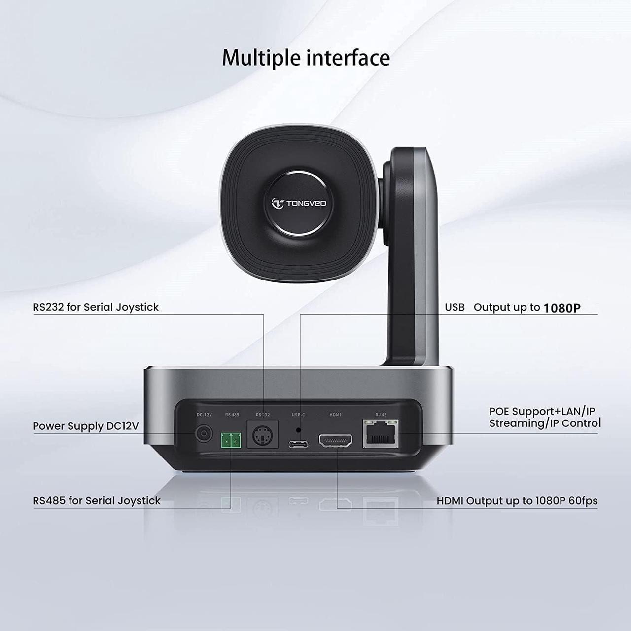 Alt view image 2 of 7 - 20x Optical Zoom PTZ Camera, USB/HDMI/LAN IP Live Streaming Camera,1080P 60fps Video Conference Camera for Church Services Worship Education Work with Zoom Team vMix OBS Facebook YouTube