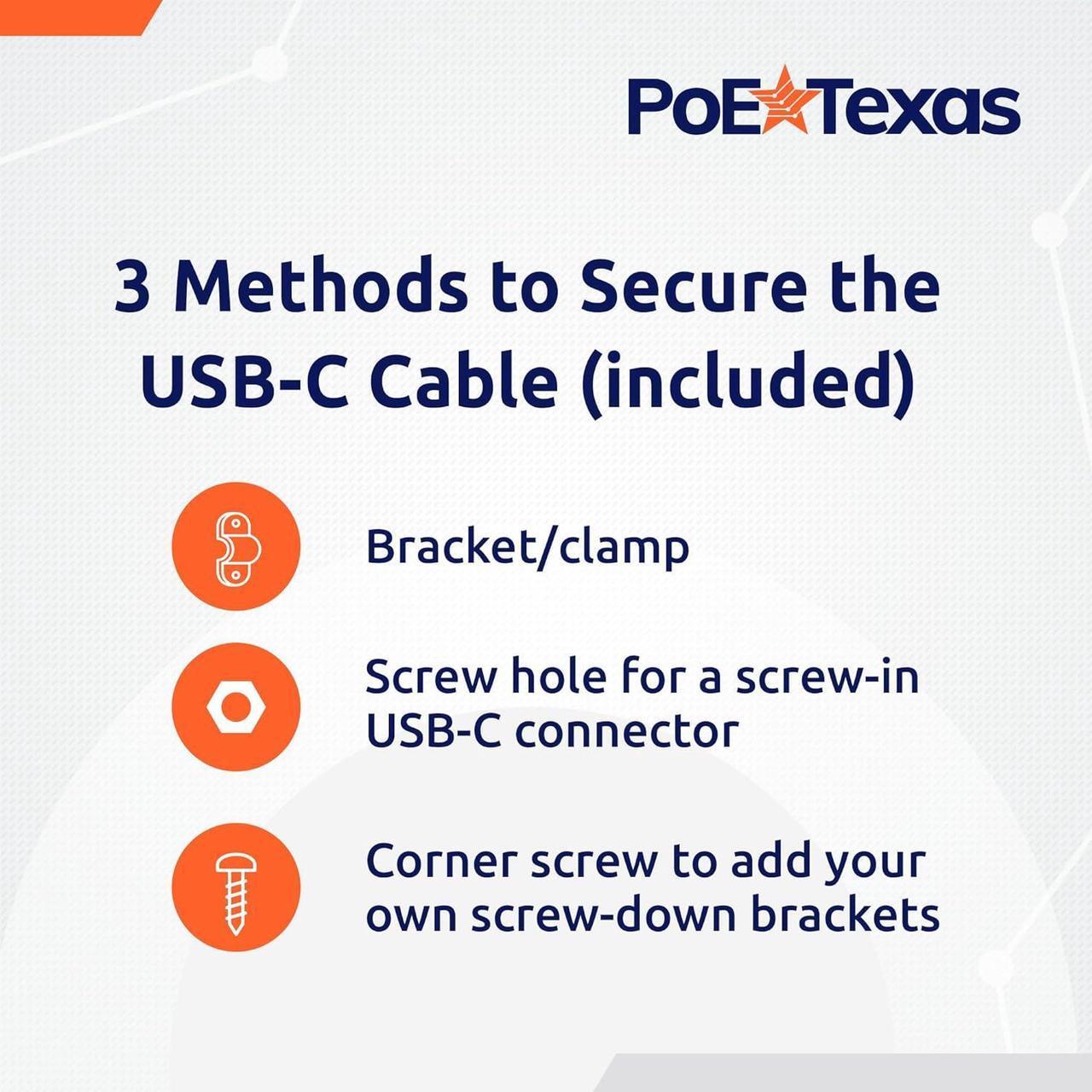 Alt view image 6 of 7 - Gigabit PoE+ (802.3at) to USB-C 3.0 Power + Data Delivery w/ 25 Watt Output - Power over Ethernet Active PoE Adapter to USB-C for iPad Pro 12.9, Surface Go, Galaxy Tab for POS, Kiosks & More