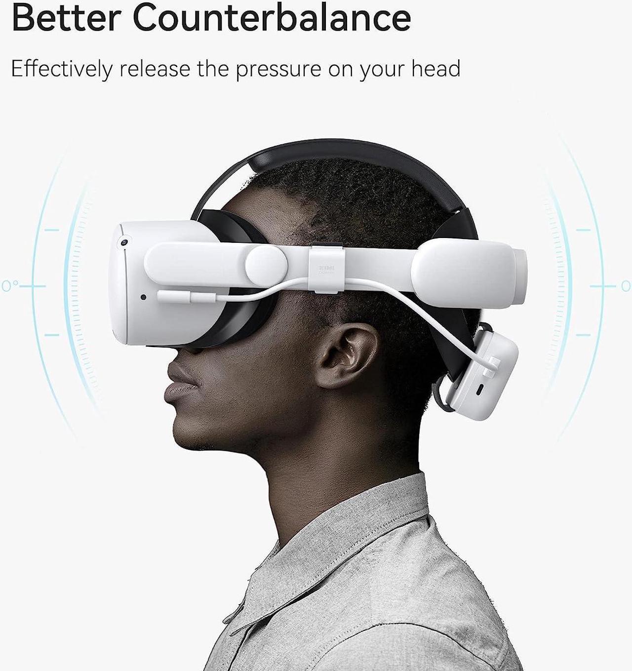 Alt view image 6 of 7 - Battery Pack 10000mAh Compatible with Quest 3/Quest 2 Accessories, USB C Fast Charging Power Bank (Head Strap Not Included)