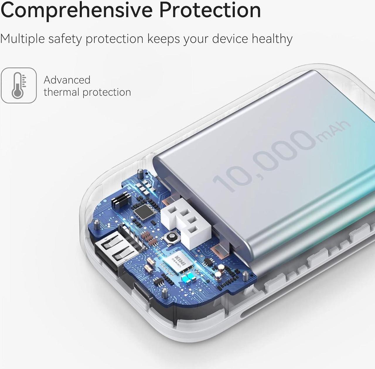 Alt view image 7 of 7 - Battery Pack 10000mAh Compatible with Quest 3/Quest 2 Accessories, USB C Fast Charging Power Bank (Head Strap Not Included)