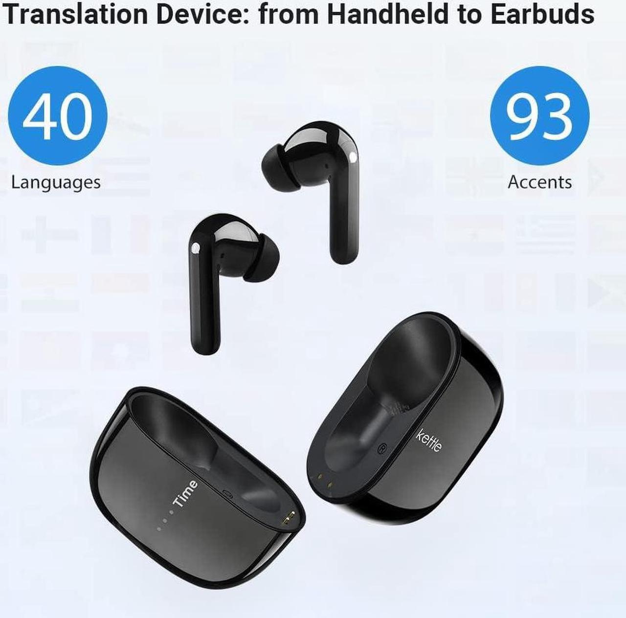 Alt view image 2 of 6 - Timekettle M3 Language Translator Earbuds, Two-Way Translator Device with APP for 40 Languages & 93 Accents Online, Offline Translator for Exploring Expat Life Freely, Compatible with iOS & Android