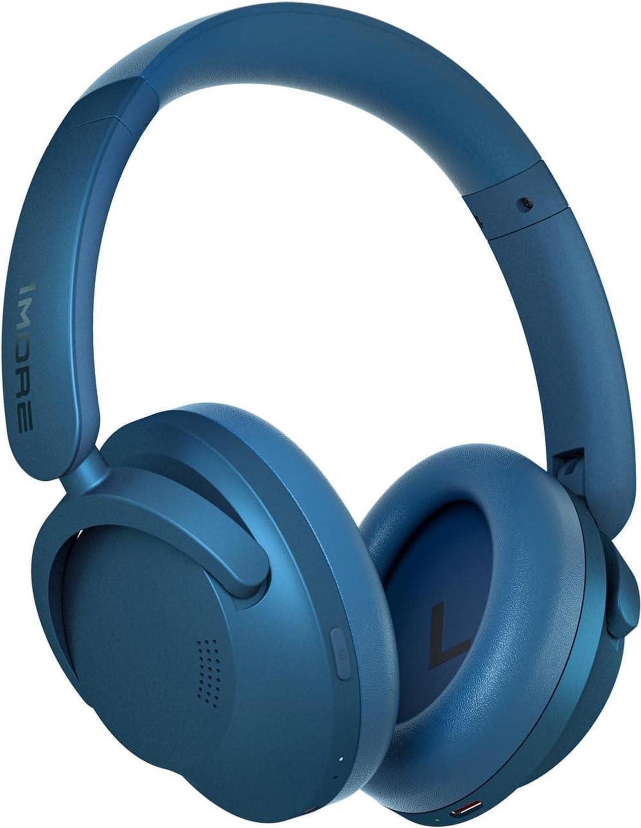 1MORE SonoFlow Active Noise Cancelling Headphones, Bluetooth Headphones with LDAC for Hi-Res Wireless Audio, 70H Playtime, Clear Calls, Preset EQ Via App, Blue