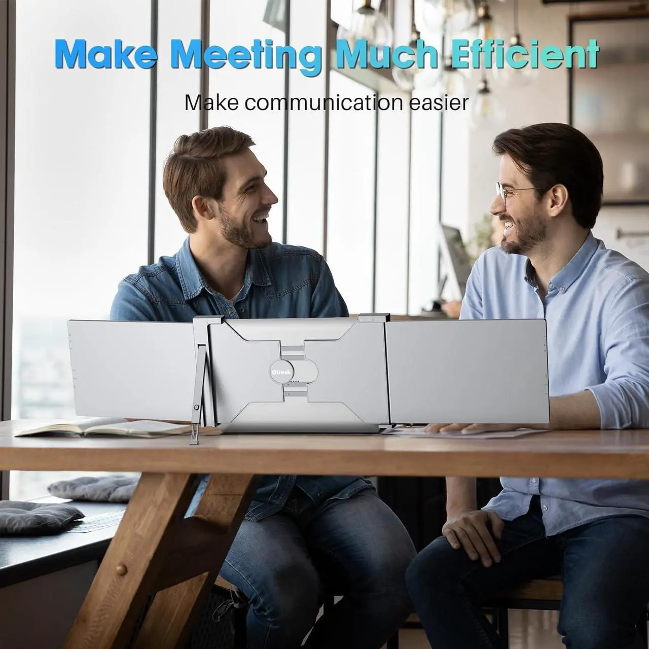 Alt view image 3 of 7 - Triple Portable Monitor for Laptop, 14" FHD 1920 * 1200P 16:10 Dual Monitor IPS Panel, Business Laptop Screen Extenders Mobile Workstation, Compatible with 15-17.3" Wins/Mac System Laptop