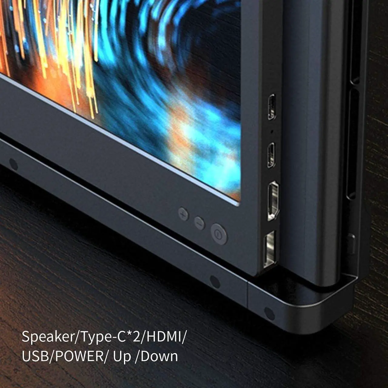 Alt view image 5 of 6 - Portable Monitor for Laptop, 12 Full HD IPS Display, Dual Triple Monitor Screen Extender, HDMI/USB-A/Type-C Plug and Play for Windows, Chrome & Mac, Work with 13-16 Laptops