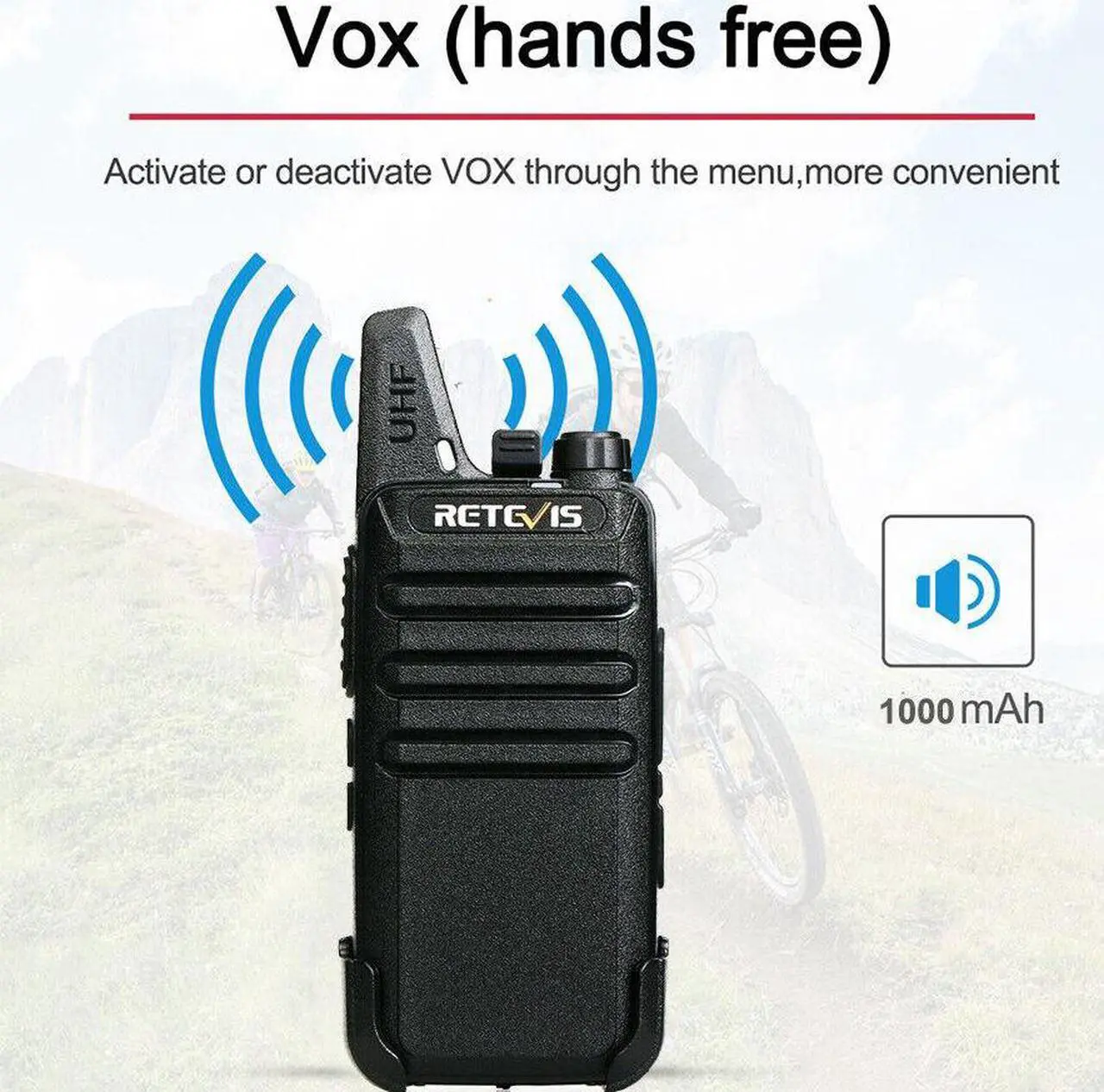 Alt view image 2 of 7 - 10Pack Retevis RT22 UHF FRS Walkie Talkies 2W VOX Two Way Radios For School+USB