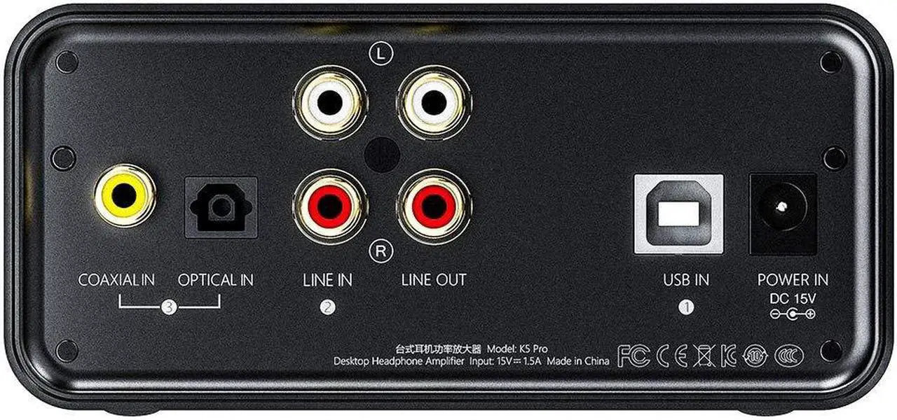 Alt view image 3 of 3 - FiiO K5 Pro Headphone Amps Portable Desktop DAC and Amplifier 768K/32Bit and Native DSD512 for Home/PC 6.35mm Headphone Out/RCA Line-Out/Coaxial/Optical Inputs