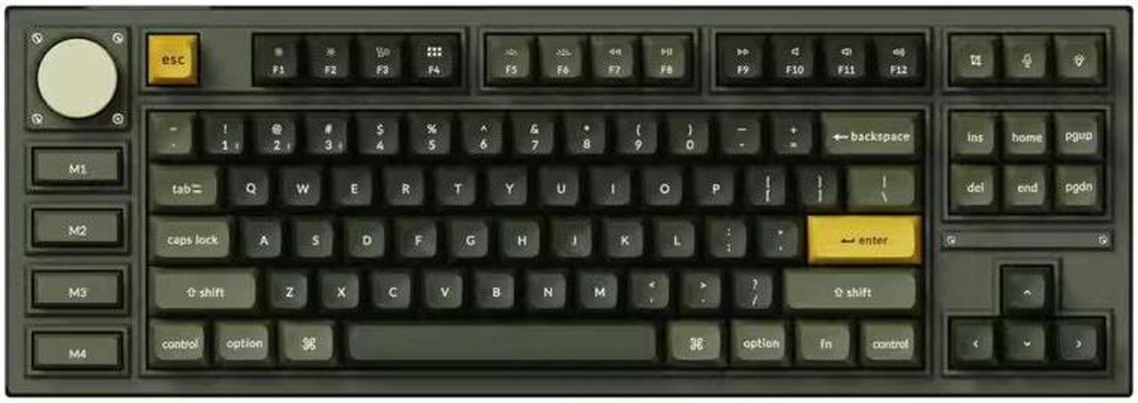 Wireless Custom Mechanical Keyboard, QMK/VIA Programmable Full Metal TKL Layout Bluetooth/Wired RGB with Hot-swappable Keychron K Pro Brown Switch Compatible with Mac Windows Linux - Green