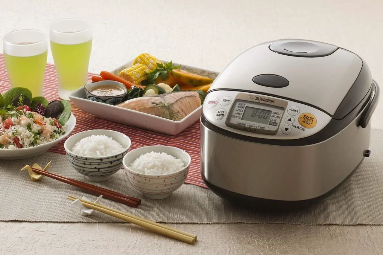 Alt view image 4 of 5 - Zojirushi 5-1/2-Cup (Uncooked) Micom Rice Cooker and Warmer, 1.0-Liter, Stainless Brown