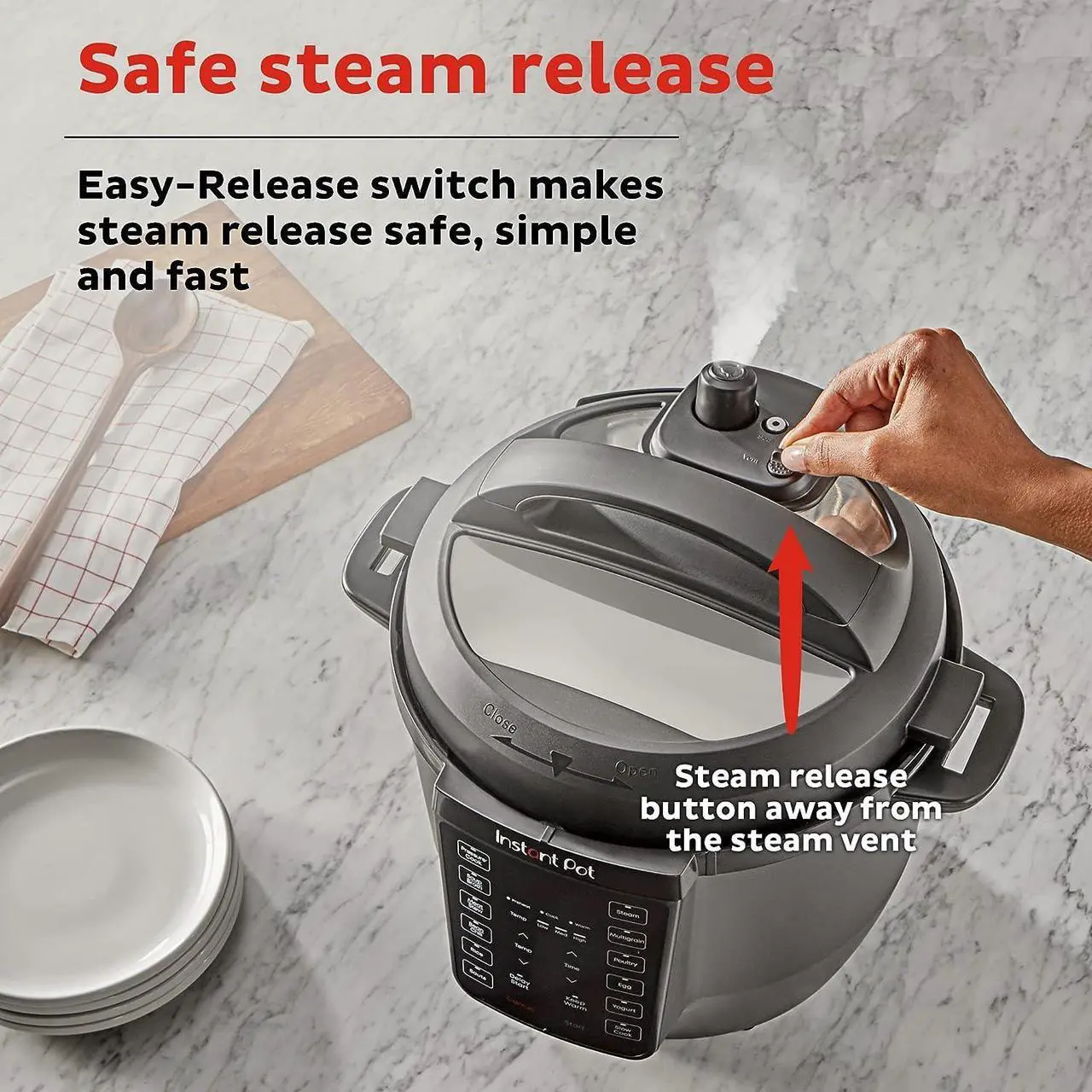 Alt view image 3 of 7 - Instant Pot RIO, 7-in-1 Electric Multi-Cooker, Pressure Cooker, Slow Cooker, Rice Cooker, Steamer, Sauté, Yogurt Maker, & Warmer, Includes App With Over 800 Recipes, 6 Quart