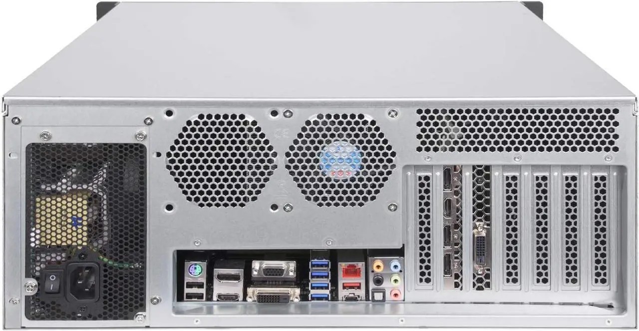 Alt view image 4 of 13 - SilverStone Technology RM41-H08 4U Rackmount Server Case with 5 x 3.5 Hot-Swappable Bay and 3 x 5.25 Bays with USB 3.1 Gen 1 RM41-H08-x