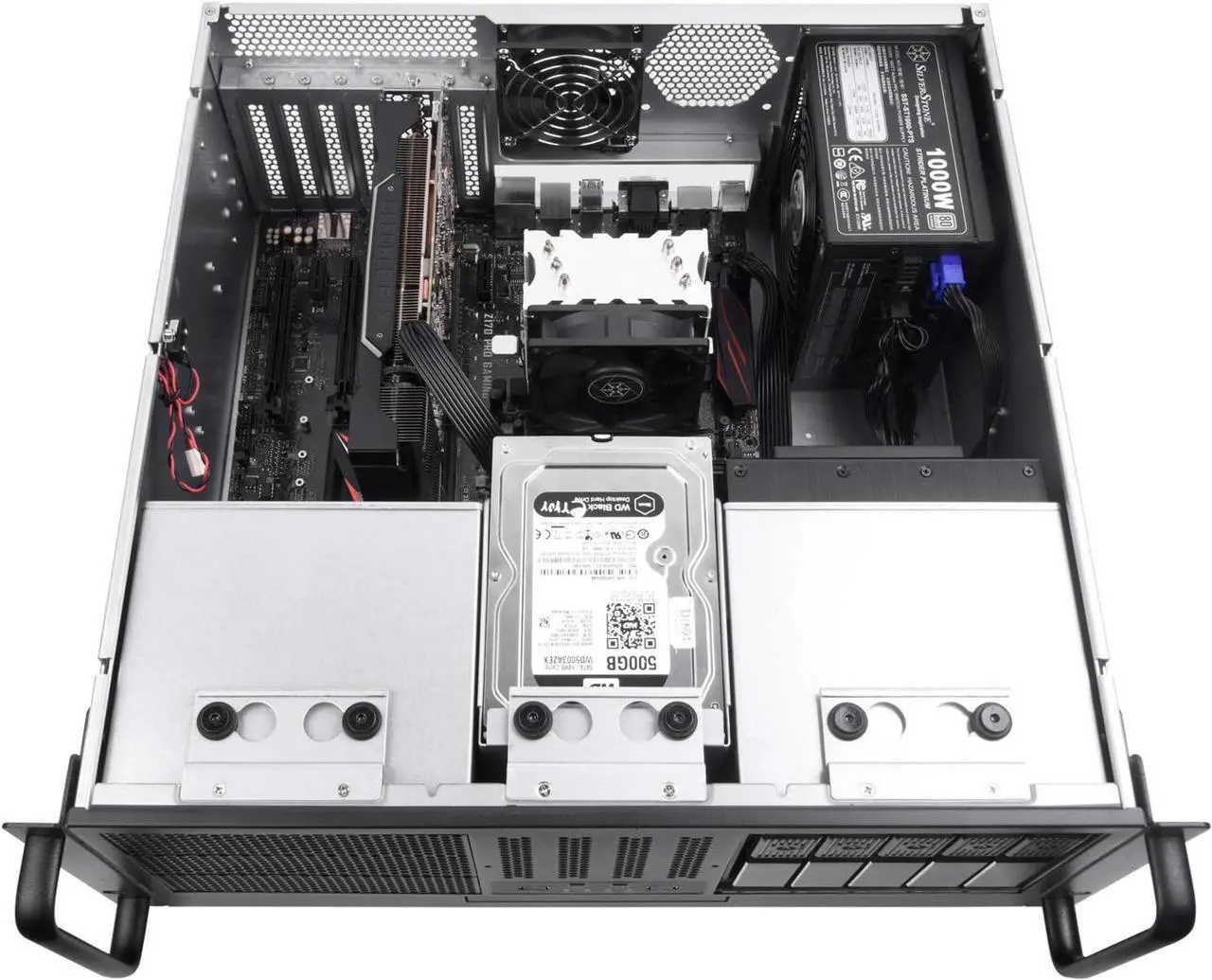 Alt view image 6 of 13 - SilverStone Technology RM41-H08 4U Rackmount Server Case with 5 x 3.5 Hot-Swappable Bay and 3 x 5.25 Bays with USB 3.1 Gen 1 RM41-H08-x