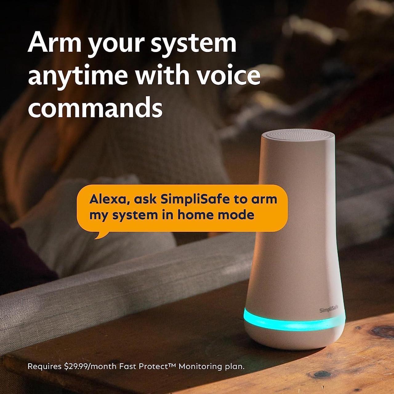 Alt view image 3 of 7 - SimpliSafe 8 Piece Wireless Home Security System - Optional 24/7 Professional Monitoring - No Contract - Compatible with Alexa and Google Assistant