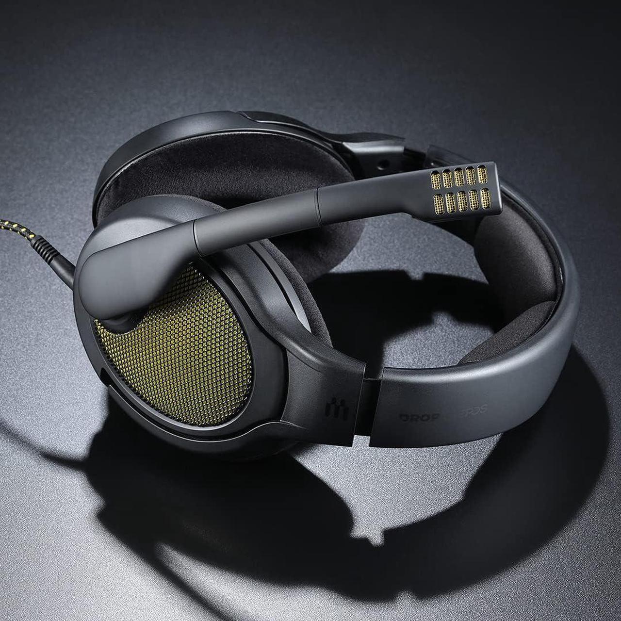 Alt view image 6 of 7 - DROP + EPOS PC38X Gaming Headset Noise-Cancelling Microphone with Over-Ear Open-Back Design, Velour Earpads, Compatible with PC, PS4, PS5, Switch, Xbox, Mac, Mobile, and More (Yellow)