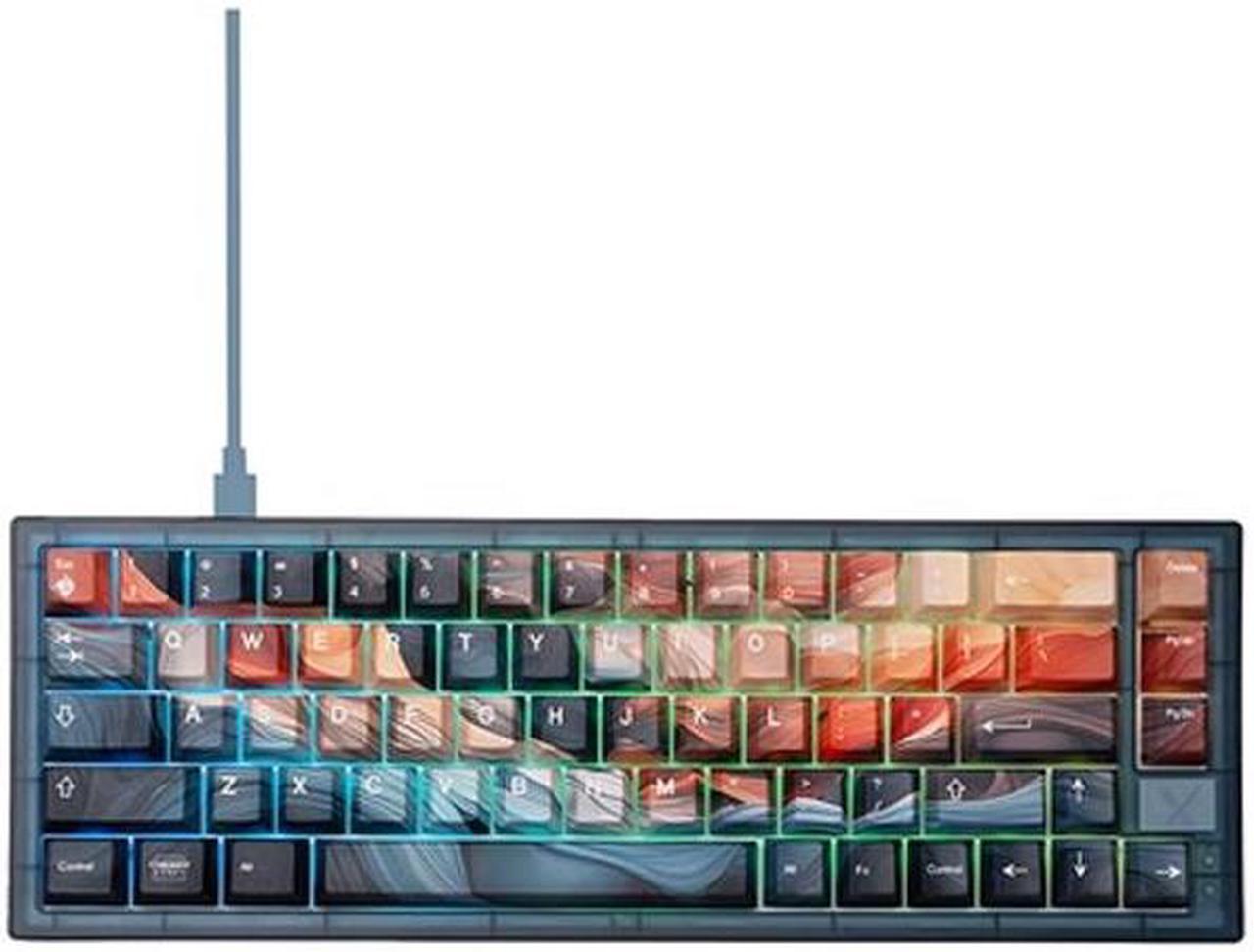 Xtrfy K5V2 Compact Gaming Keyboard RGB Wired Original Red Switch (Torrent Edition) Comes With High-Speed Large Mouse Pad With The Same Theme