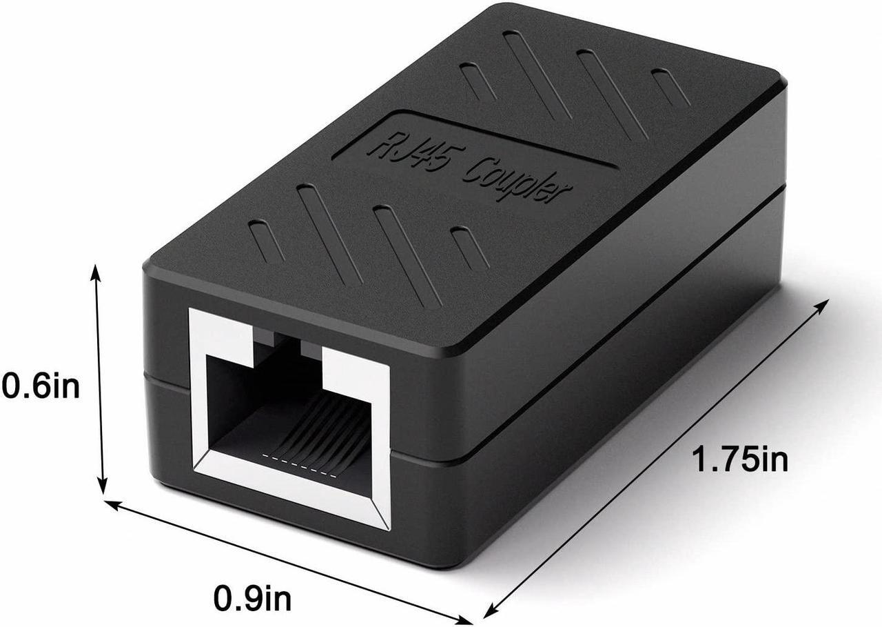 Alt view image 5 of 7 - RJ45 Coupler Ethernet Coupler in Line Coupler for Cat8/Cat7/Cat6/Cat5e/Cat5 Ethernet Cable Extender Adapter Female to Female (30 PCS Black)