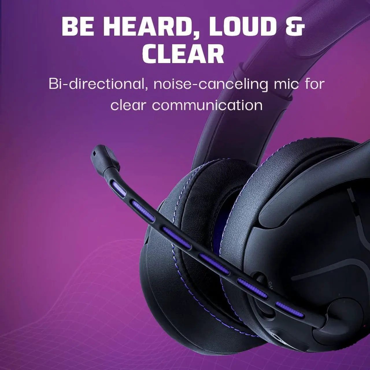 Alt view image 4 of 6 - Victrix Gambit Black Wireless and Wired Gaming Headset with Mic - Microsoft Xbox One, Series X|S, PC - Esports-Ready Pro Audio, Noise Cancelling Microphone, Ultra-Comfort Over the Ear Headphones