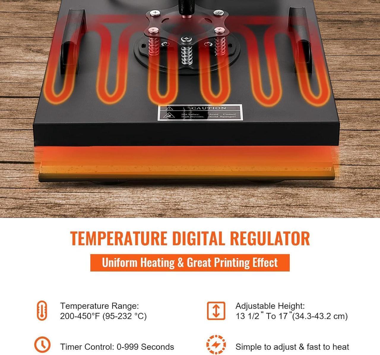 Alt view image 2 of 7 - 15x15 Heat Press Machine 8 in 1 Combo Tshirt Press Machine with Tumbler Press, 360° Swing Away Digital Multifunction Heat Transfer Sublimation for Printing T Shirts Mug Hat Plate Cap