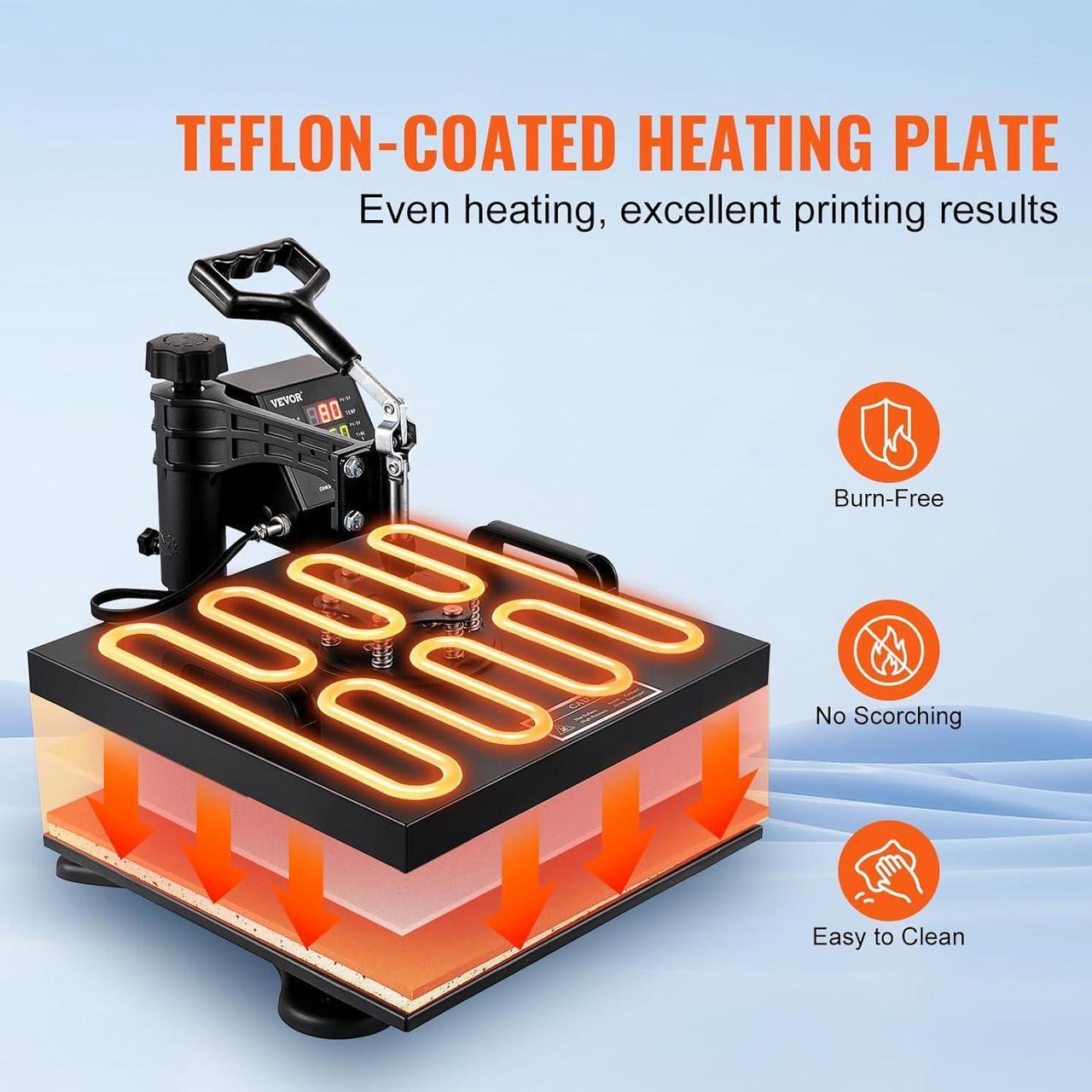 Alt view image 5 of 7 - 15x15 Heat Press Machine 8 in 1 Combo Tshirt Press Machine with Tumbler Press, 360° Swing Away Digital Multifunction Heat Transfer Sublimation for Printing T Shirts Mug Hat Plate Cap