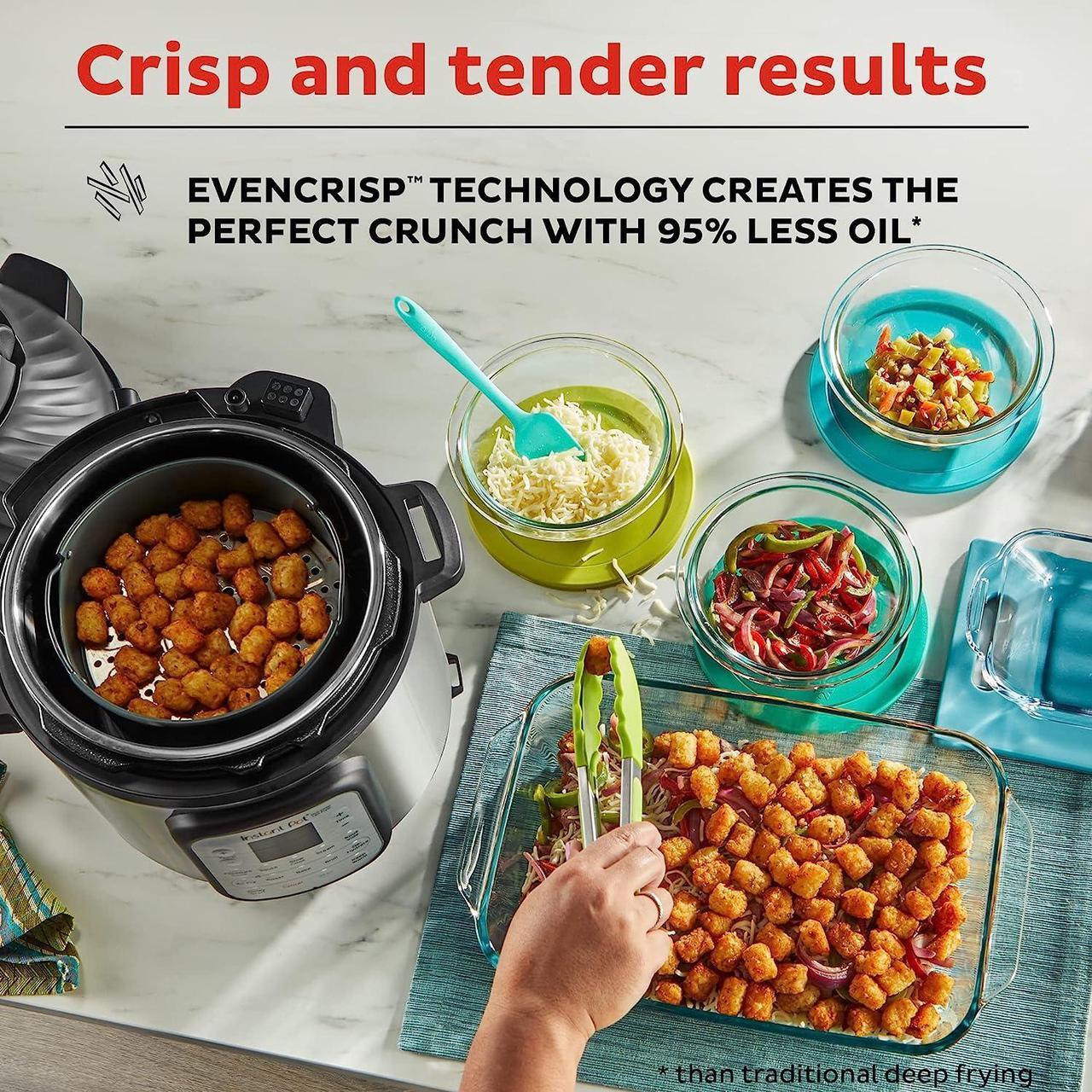 Alt view image 5 of 7 - Instant Pot Duo Crisp 11-in-1 Air Fryer and Electric Pressure Cooker Combo with Multicooker Lids that Fries, Steams, Slow Cooks, Sautés, Dehydrates, & More, Free App With Over 800 Recipes, 8 Quart