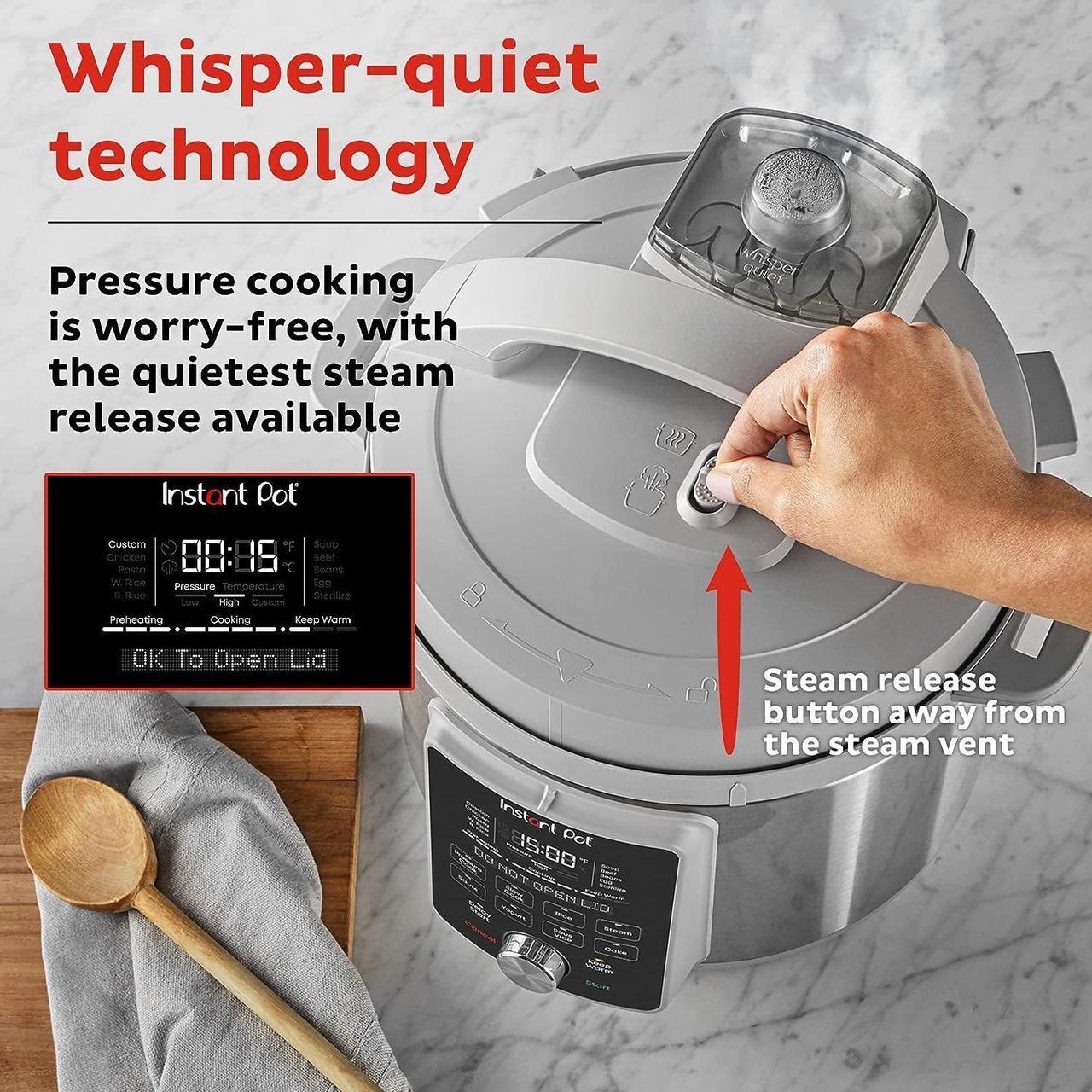Alt view image 3 of 7 - Instant Pot Duo Plus, 8-Quart Whisper Quiet 9-in-1 Electric Pressure Cooker, Slow Rice Cooker, Steamer, Sauté, Yogurt Maker, Warmer & Sterilizer, App With Over 800 Recipes, Stainless Steel