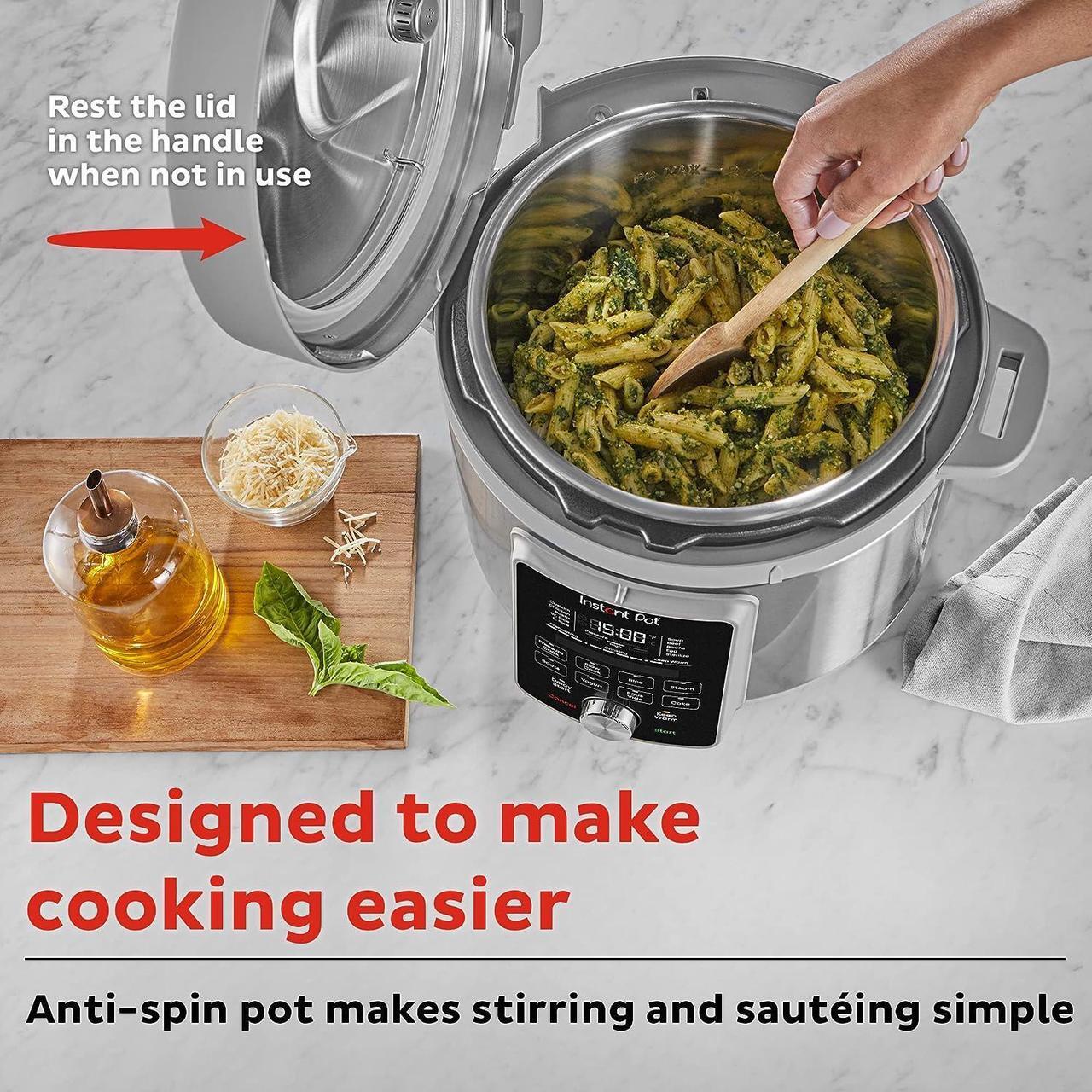 Alt view image 5 of 7 - Instant Pot Duo Plus, 8-Quart Whisper Quiet 9-in-1 Electric Pressure Cooker, Slow Rice Cooker, Steamer, Sauté, Yogurt Maker, Warmer & Sterilizer, App With Over 800 Recipes, Stainless Steel
