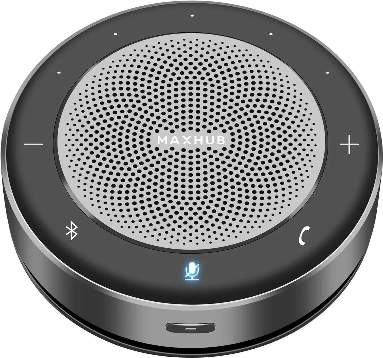 Main image of Bluetooth Speakerphone,USB Conference Speaker with 6 Microphones, Enhanced 360° Voice Pickup and Noise Reduction,16 Ft Pickup Distance,Home Office,Black/Silver