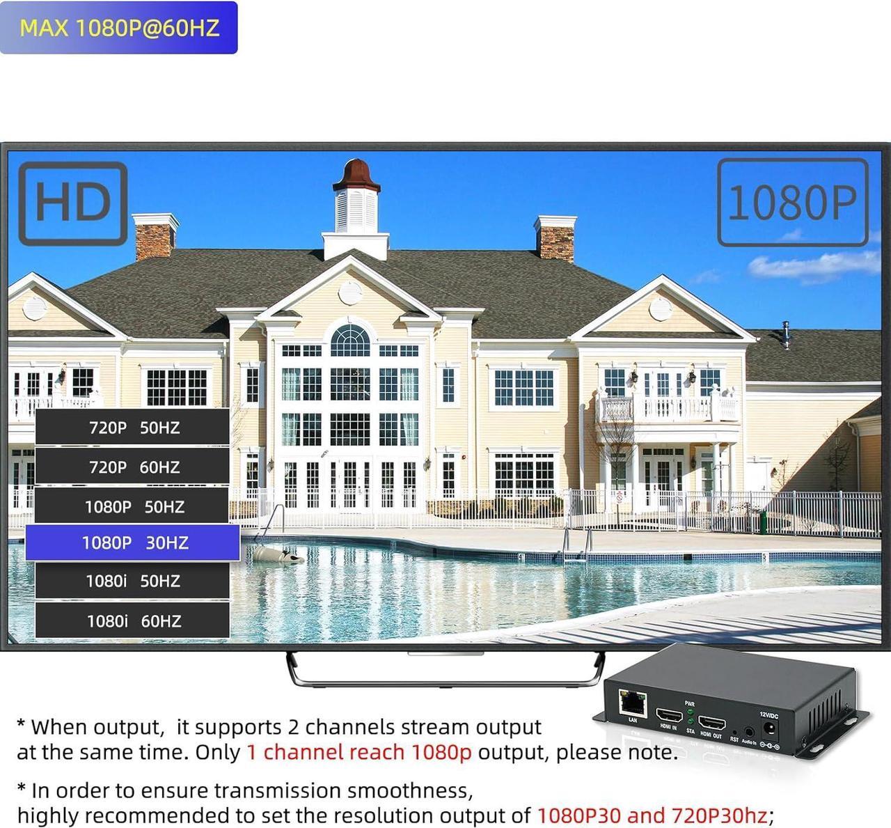 Alt view image 3 of 6 - H.265/264/MJPEG Ultra Mini HDMI 1080P@30 Video Encoder with HDMI loopout, HDMI to H.264 HTTP, RTSP, RTMP/RTMPS, SRT, GB28181, HLS, FLV Multicast IPTV Encoder for YouTube Facebook Twitch Live