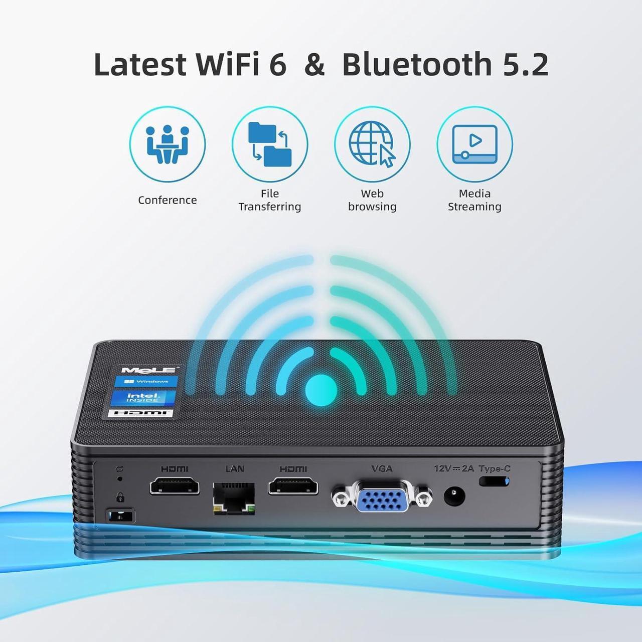Alt view image 3 of 7 - Fanless Mini PC QuieterHD3 Celeron N5105 16GB 512GB Windows 11 Pro Micro Computer Small Desktop Servers with Gigabit Ethernet WiFi 6 PXE Dual HDMI 4K Unlock BIOS on Industrial Webcast Office