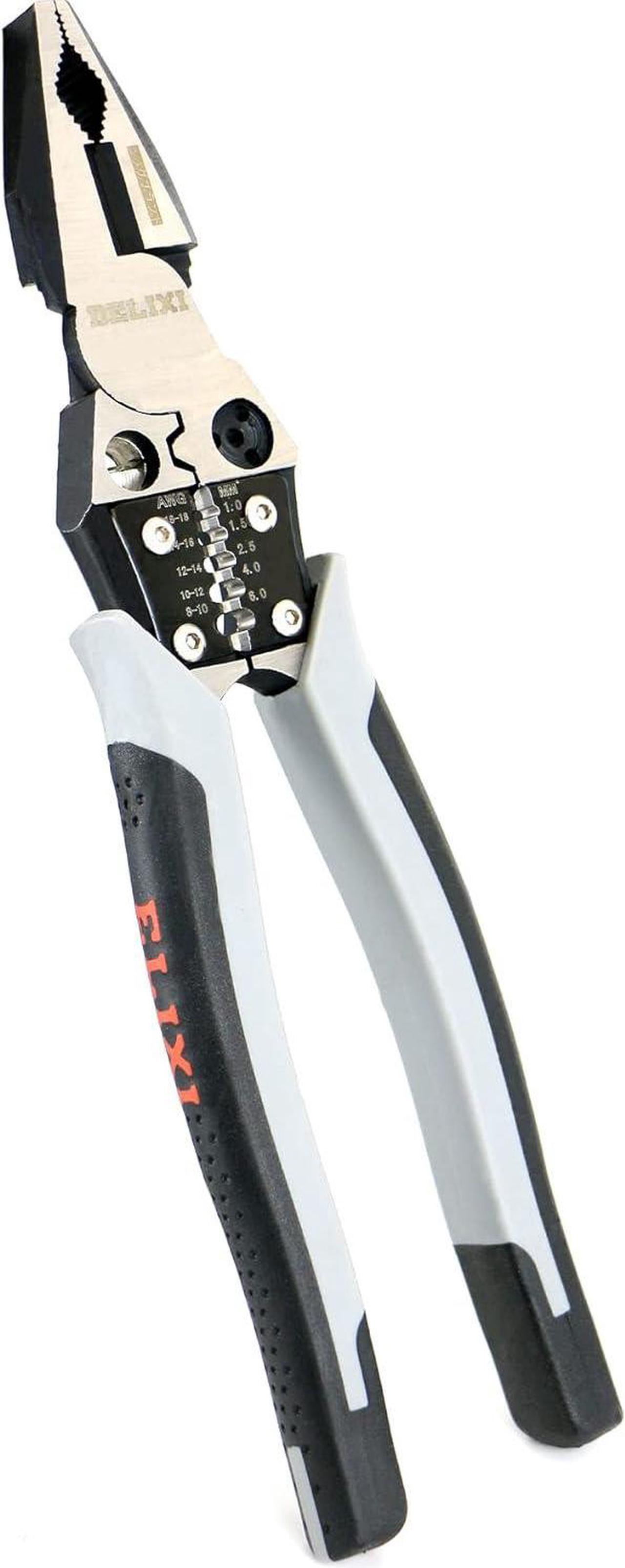 Main image of Multi-Function Linesman Pliers with Sharp Blades,Multi-Function Combination Pliers with Wire separate, Wire winding, Wire Stripper, Crimper,Cutter Function, 9 inch