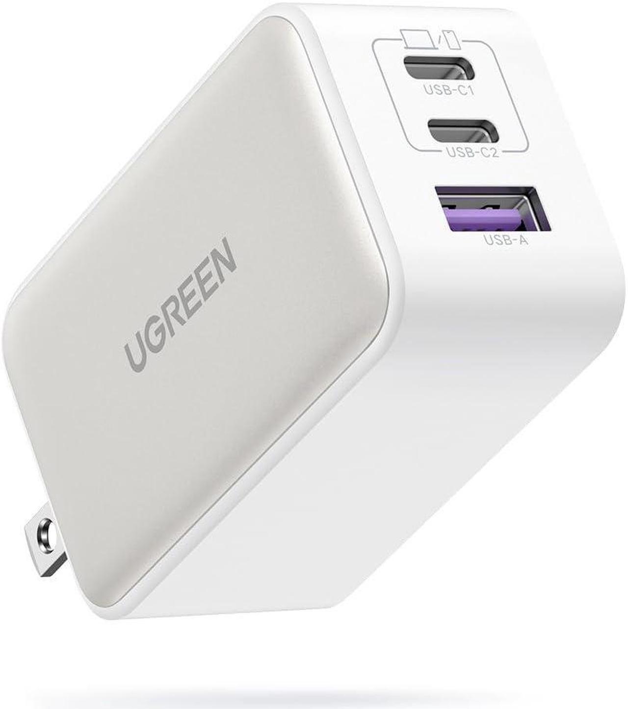 Main image of UGREEN 65W USB C Charger, Nexode 3 Ports GaN Fast Charger Block, Compact Foldable Charger for MacBook Pro/Air, Dell XPS, iPhone 15 Pro Max/14/13, iPad Pro, Galaxy S24/S23, Pixel 8, Steam Deck - White