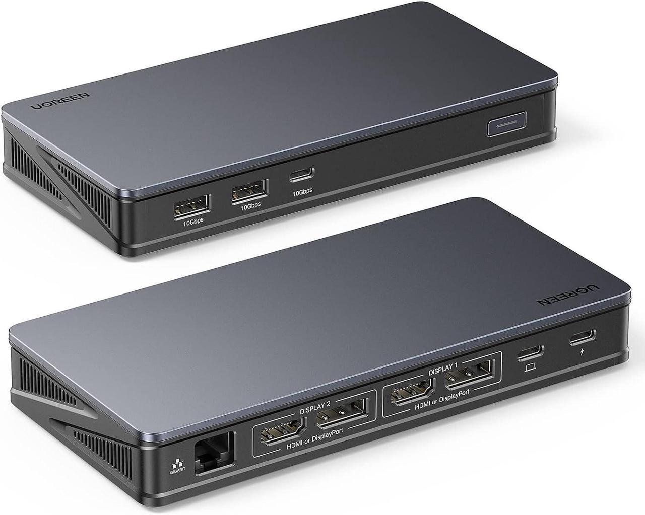 Main image of UGREEN Revodok Pro 209 USB C Docking Station, DisplayLink 9-in-1 Dual 4K@60hz Monitor Dock for MacBook & Windows with 2 DP & 2 HDMI, 10 Gbps USB C & USB-A Data Ports, 100W PD, Gigabit Ethernet