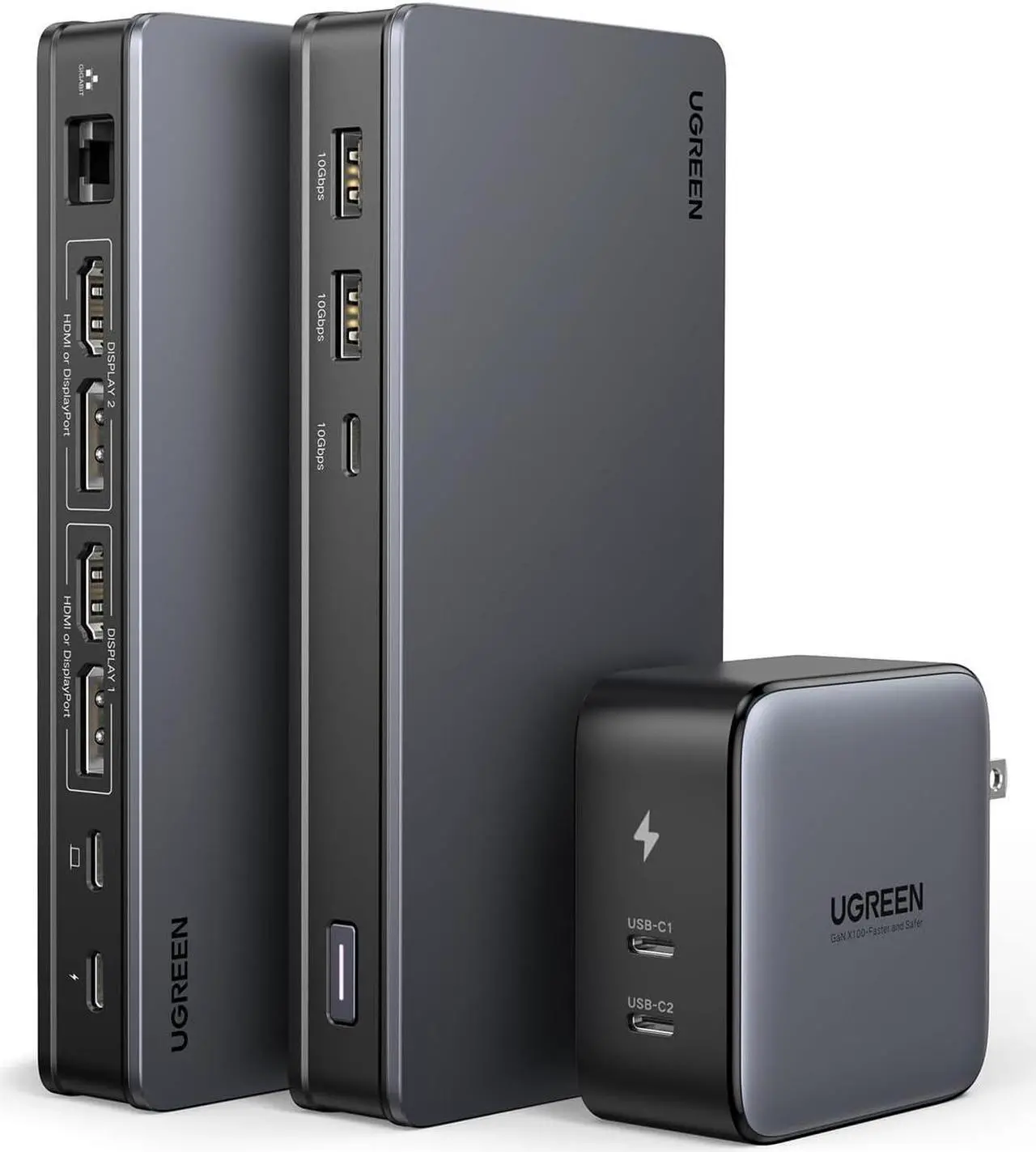 UGREEN USB C Docking Station with 100W GaN Charger - Thumbnail 5